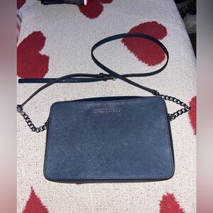 NWT Michael Kors Dark Blue Crossbody with Chain